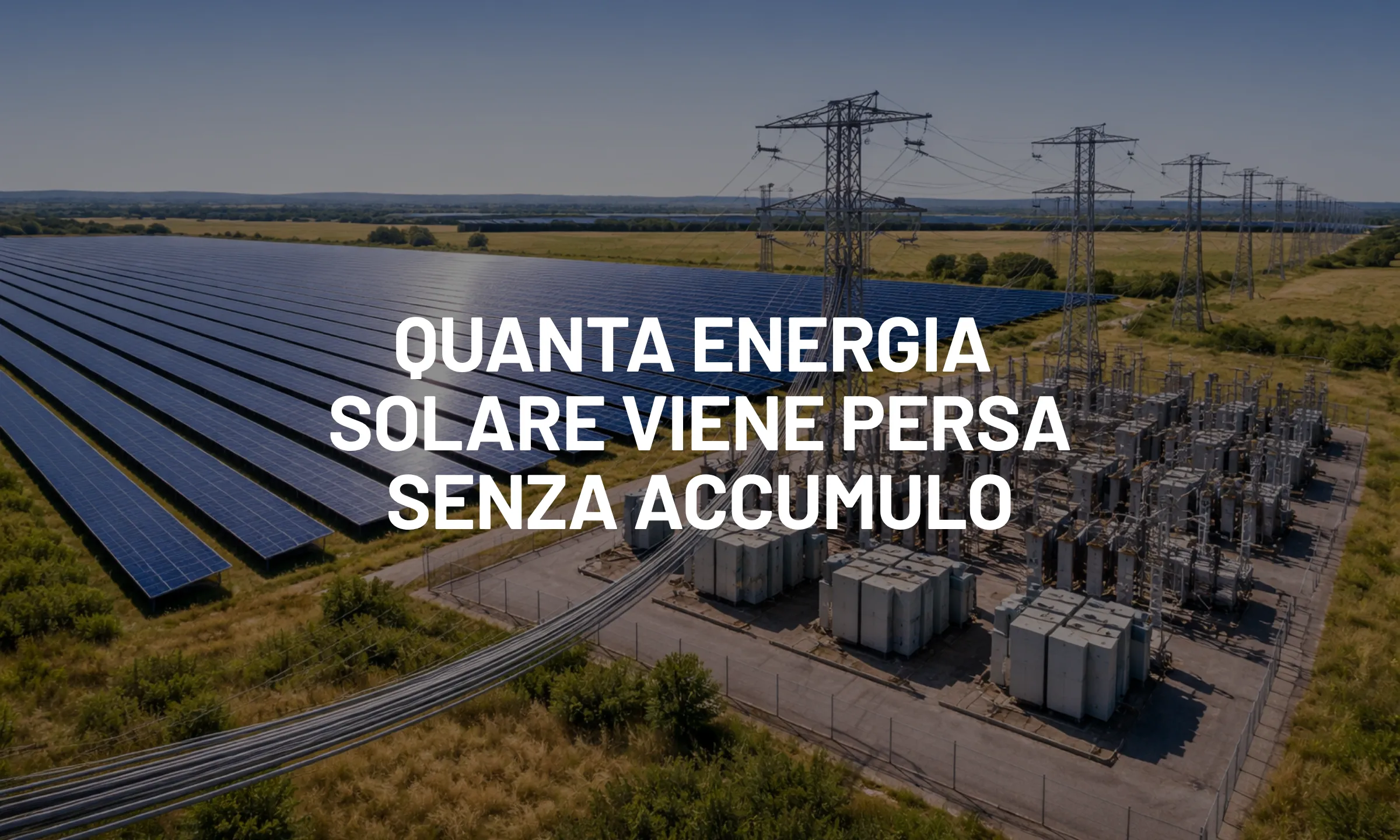 Quanta energia solare viene persa senza accumulo