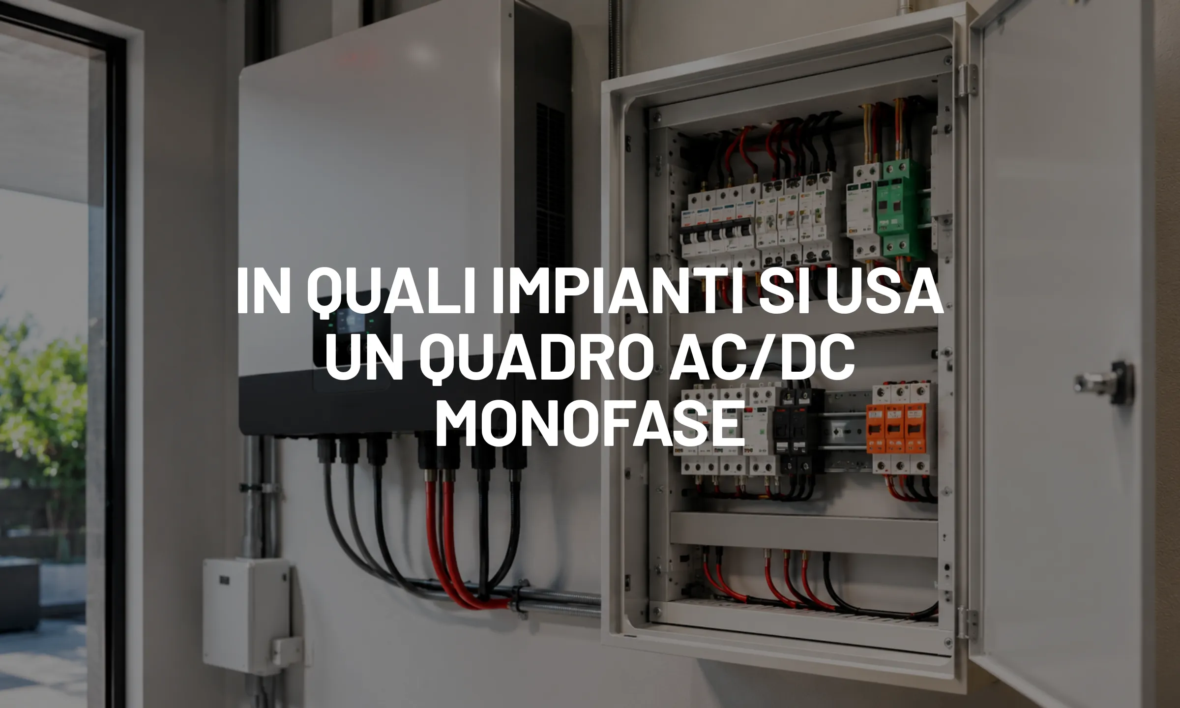 In quali impianti si usa un quadro AC/DC monofase