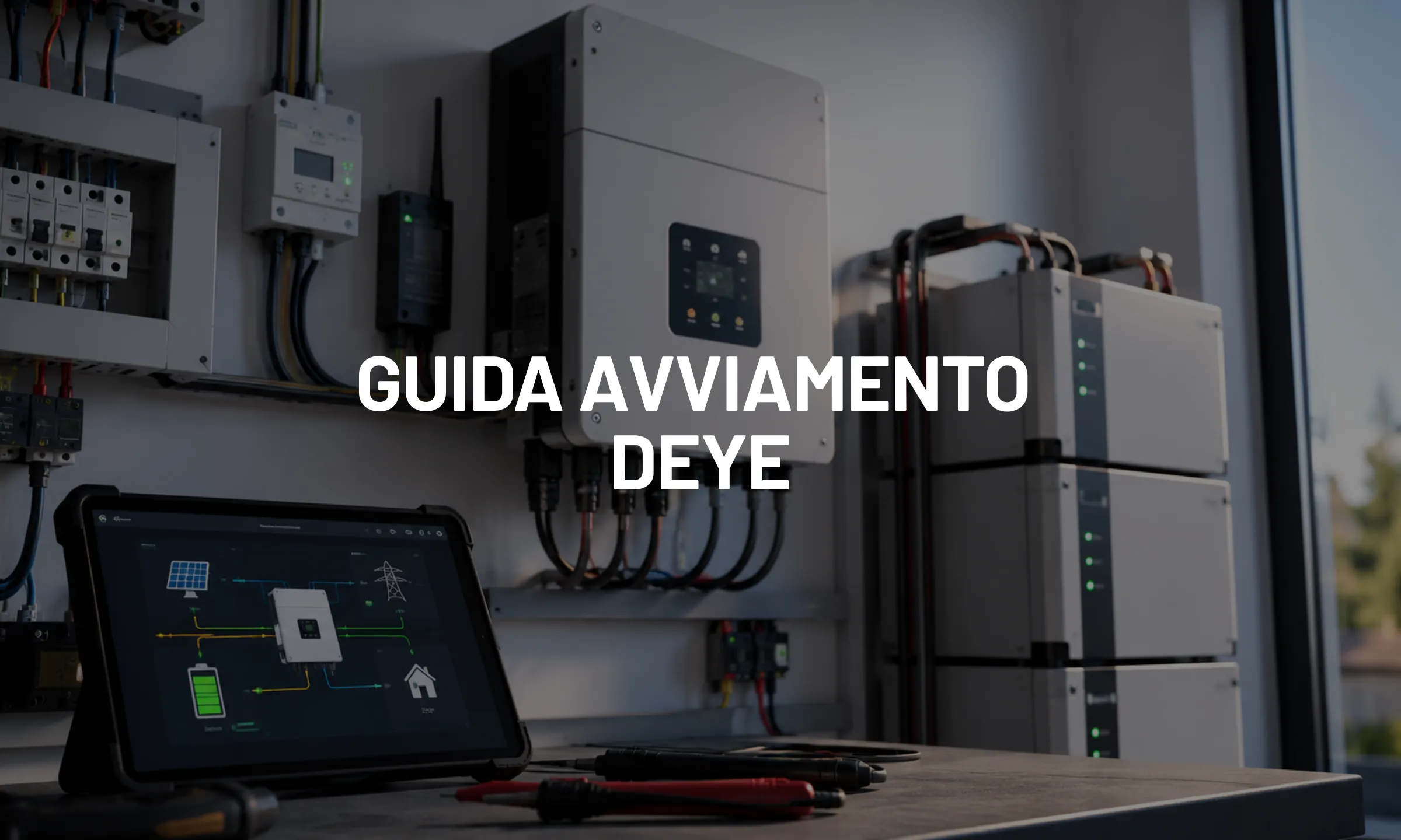 Guida avviamento Deye, configurazione iniziale di inverter ibrido, batterie e monitoraggio