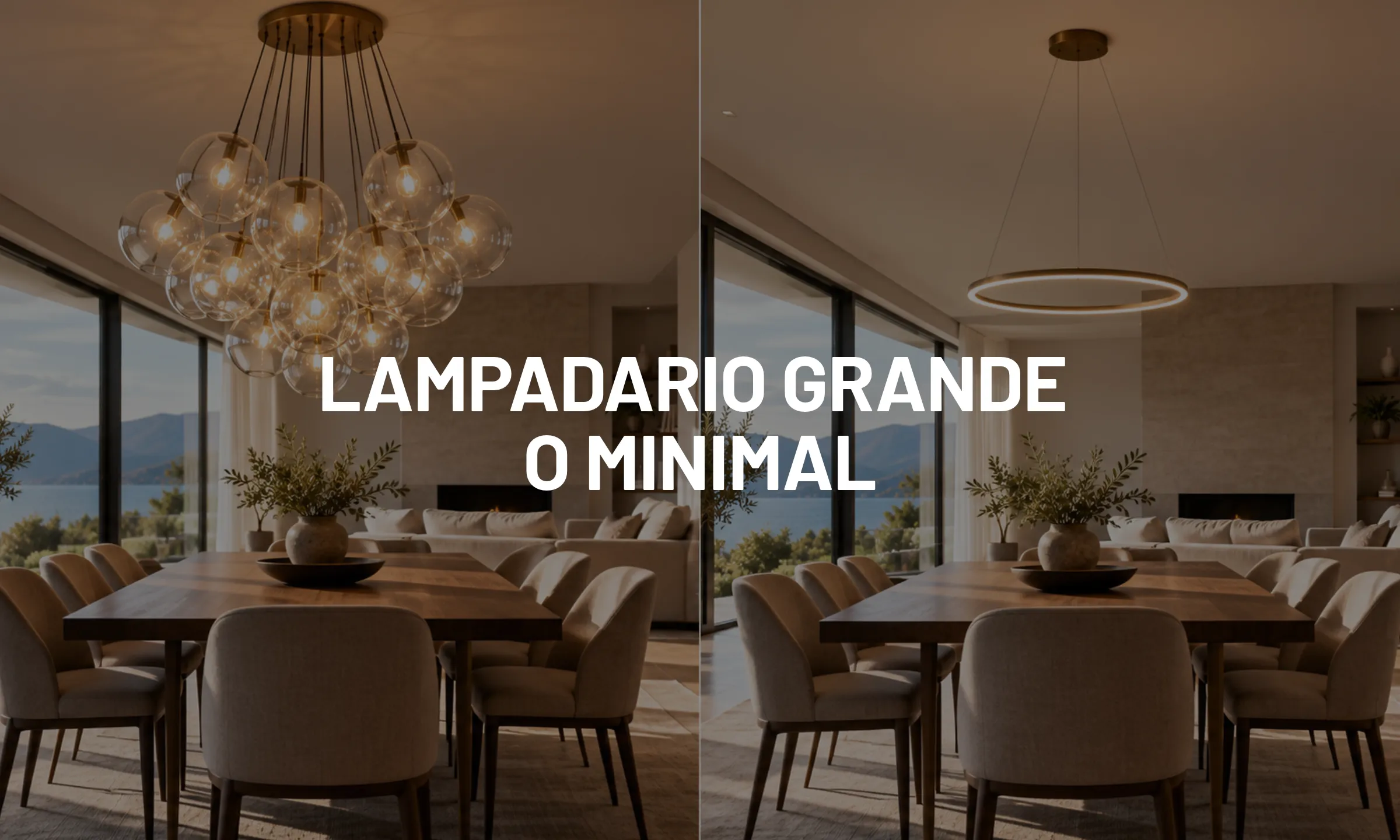 Lampadario grande o minimal