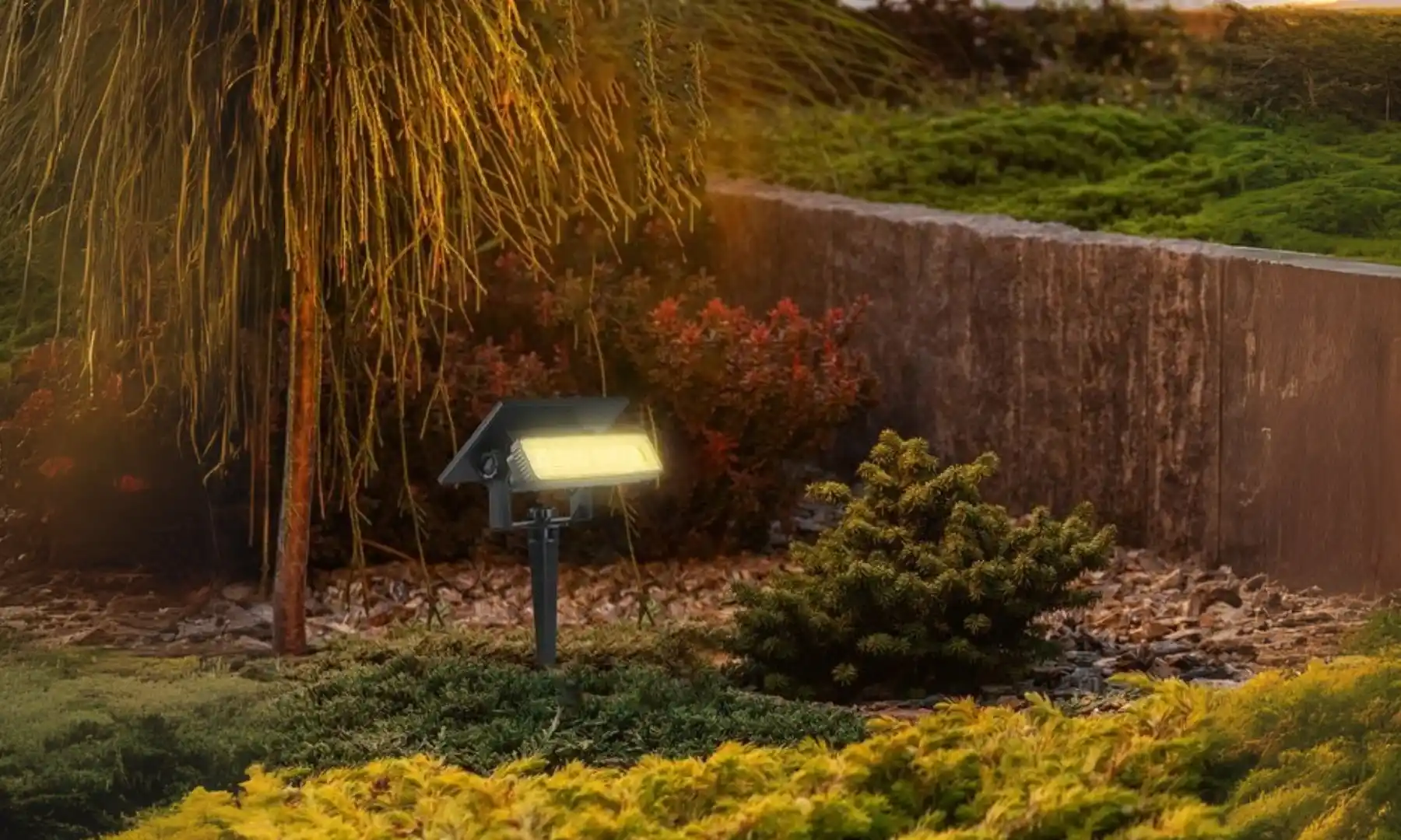 faretto led solare da giardino 09w v-tac illuminazione outdoor