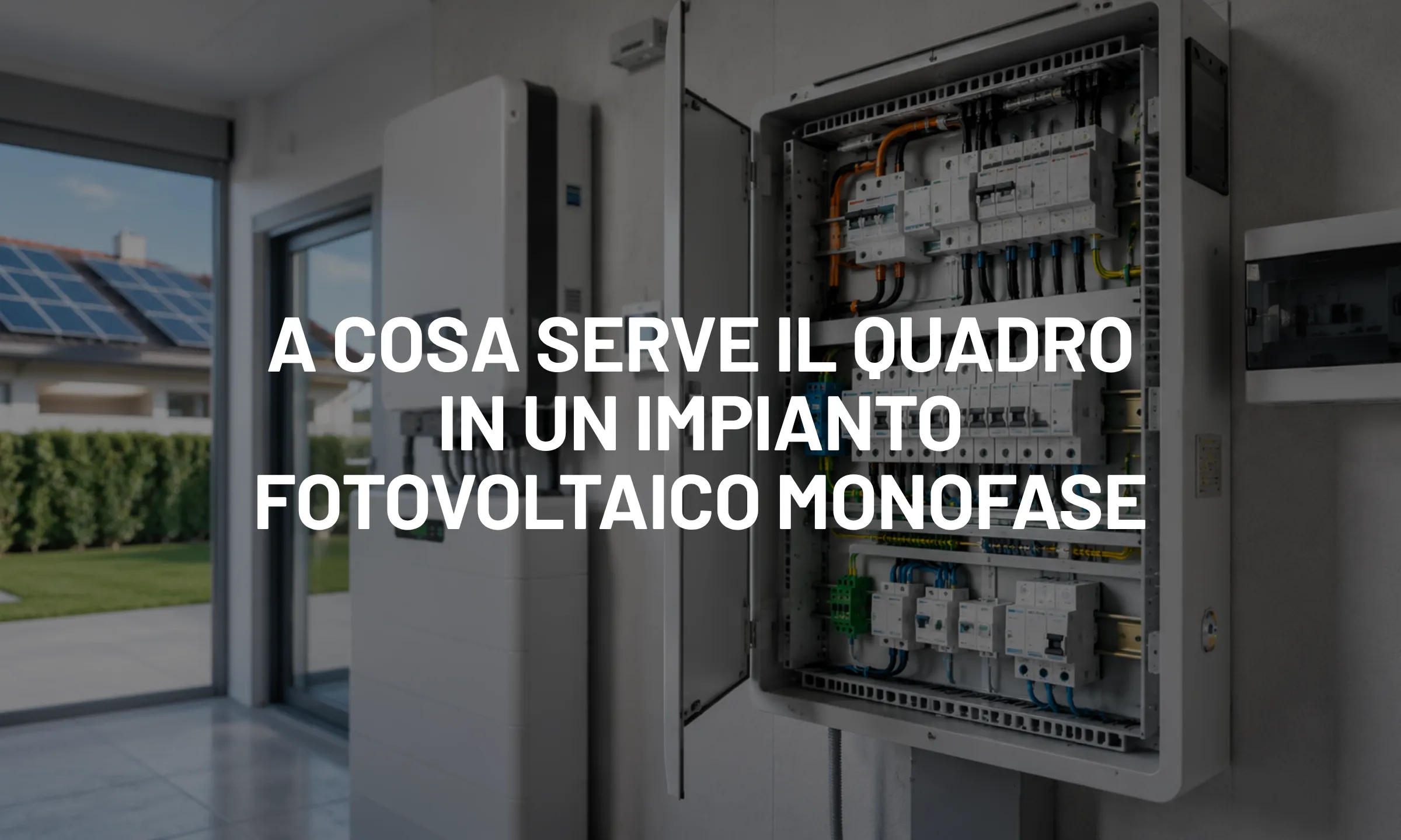 A cosa serve il quadro in un impianto fotovoltaico monofase