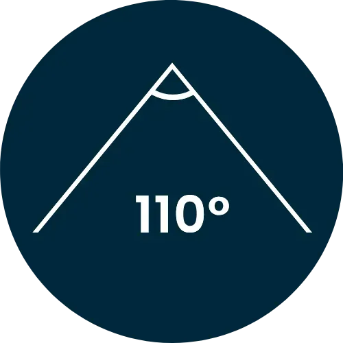 Fascio luminoso di 110°
