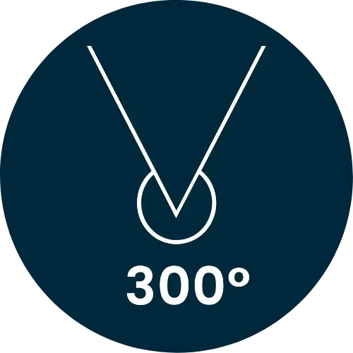 Fascio luminoso ampio di 300°