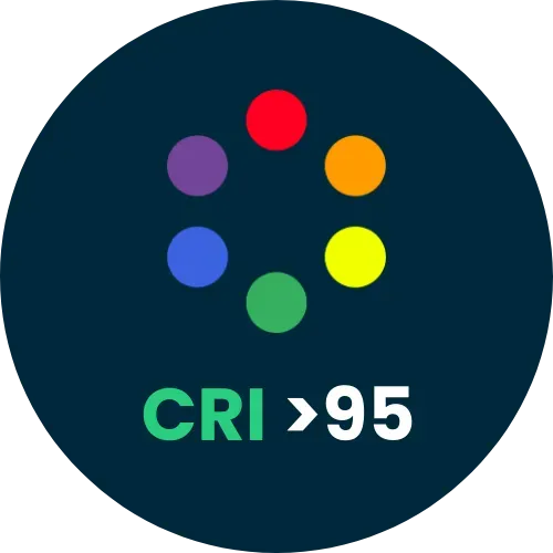 Alto indice di resa cromatica CRI>95 Alto indice di resa cromatica CRI>95