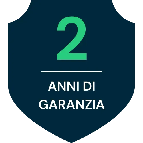 Prodotto coperto da 2 anni di garanzia