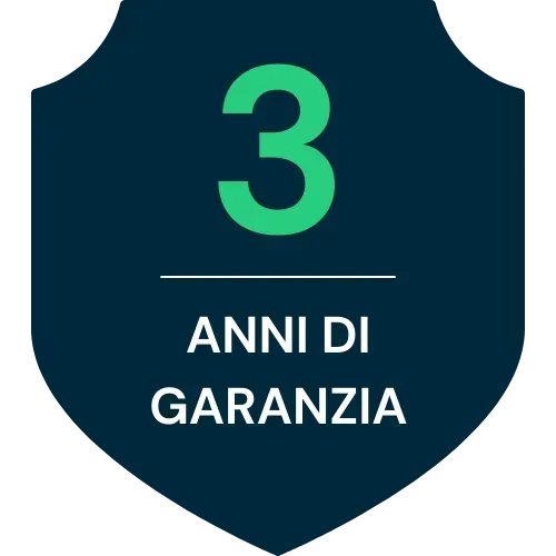 Prodotto coperto da 3 anni di garanzia Prodotto coperto da 3 anni di garanzia