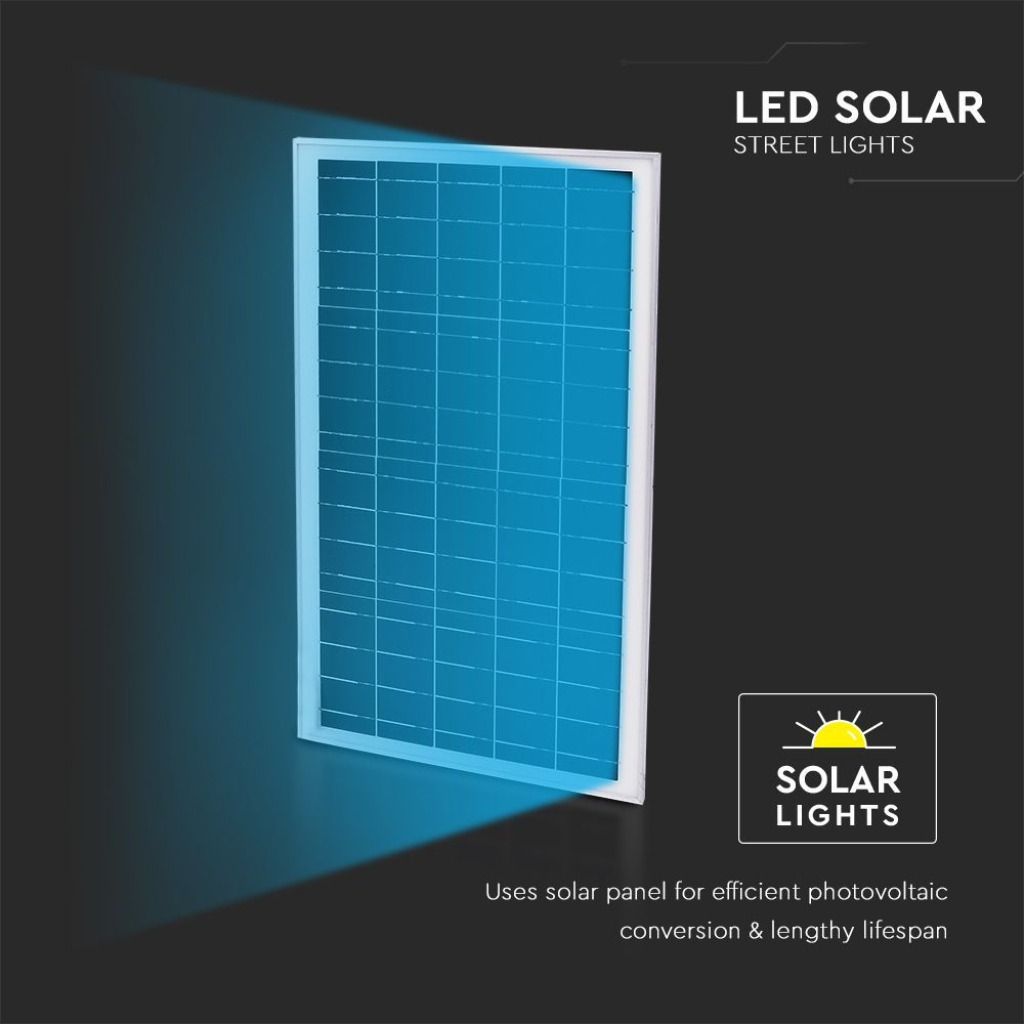 35W LED Solar Street Light Bridgelux Chip 6500K