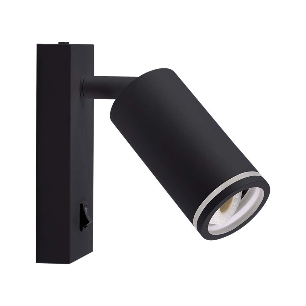 GU10 Spotlight Fitting Wall Mounted Black Body