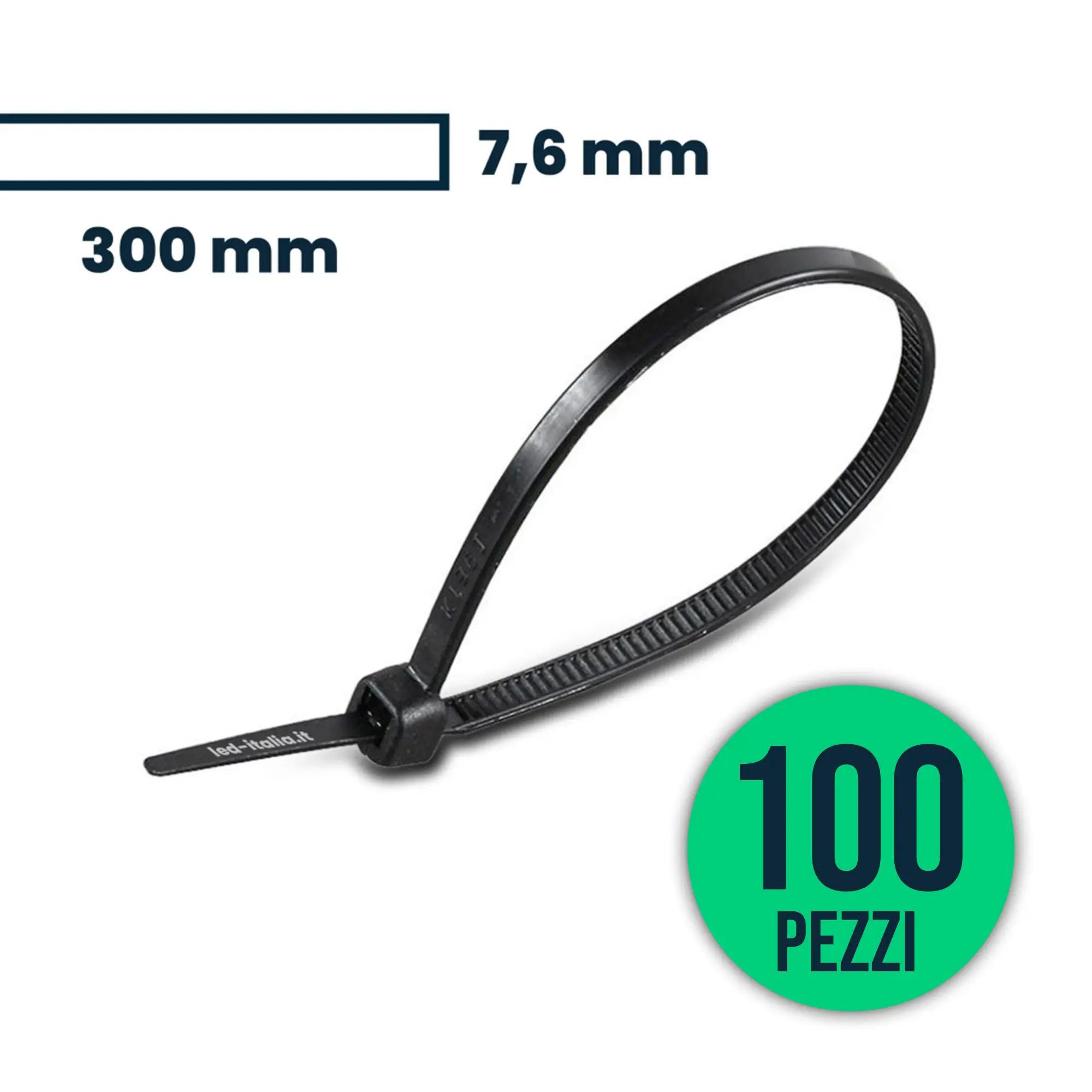 Cable Tie 7.6*300mm Black 100Pcs/Pack