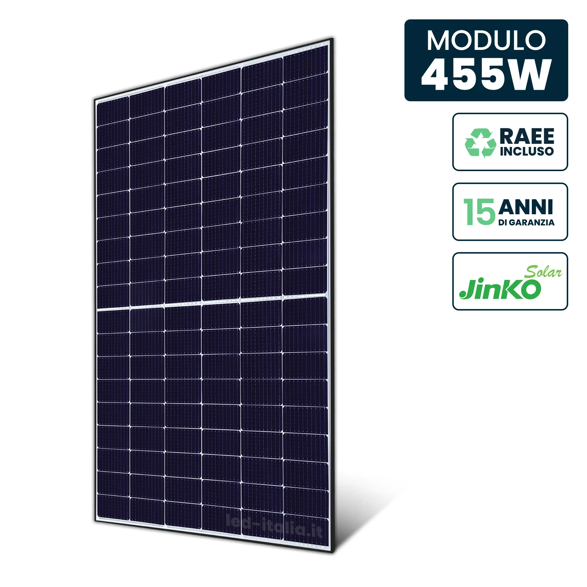 SKU 12645 - Pannello Solare Fotovoltaico Modulo 455W JINKO Solar