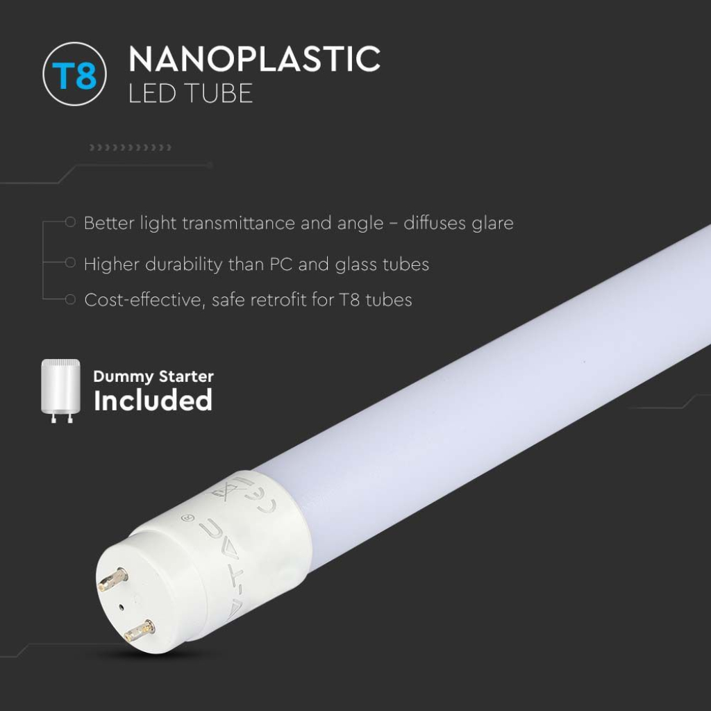 Tubo LED T8 60cm 6500K - Illuminazione Per Ufficio E Lavoro, Efficienza Energetica, Collegamento G13, Luce Bianca Brillante - Foto 1