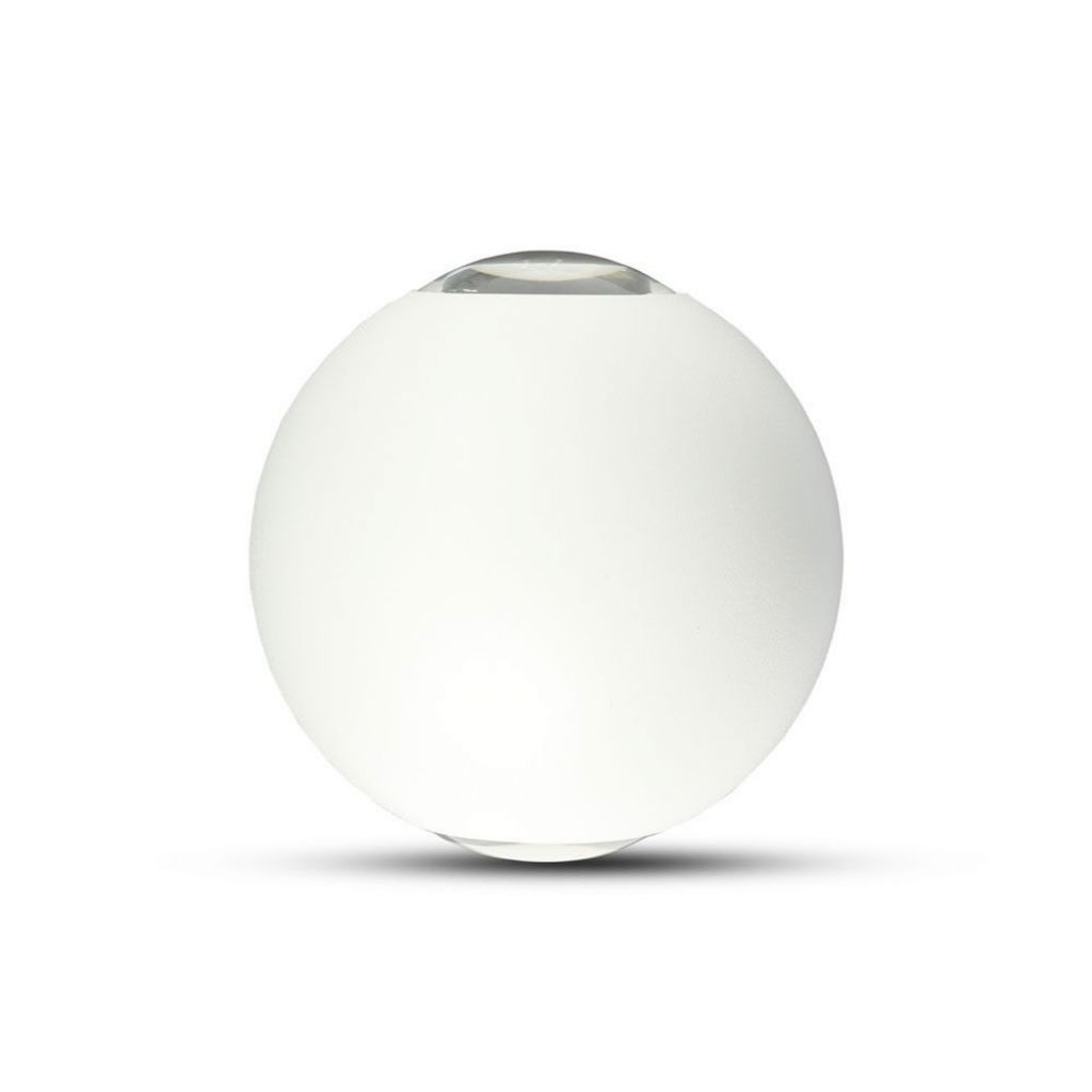 V-TAC Lampada LED da Muro Sferica 6W Doppio Fascio Luminoso Colore Bianco 4000K IP65