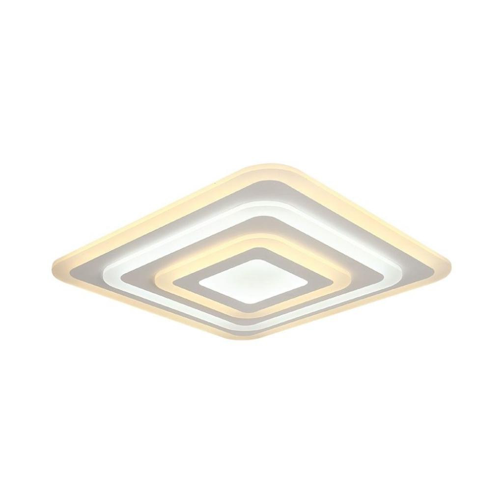 77W LED Ceiling Lamp 3 Step Dimmable With Remote Control White Body IP20
