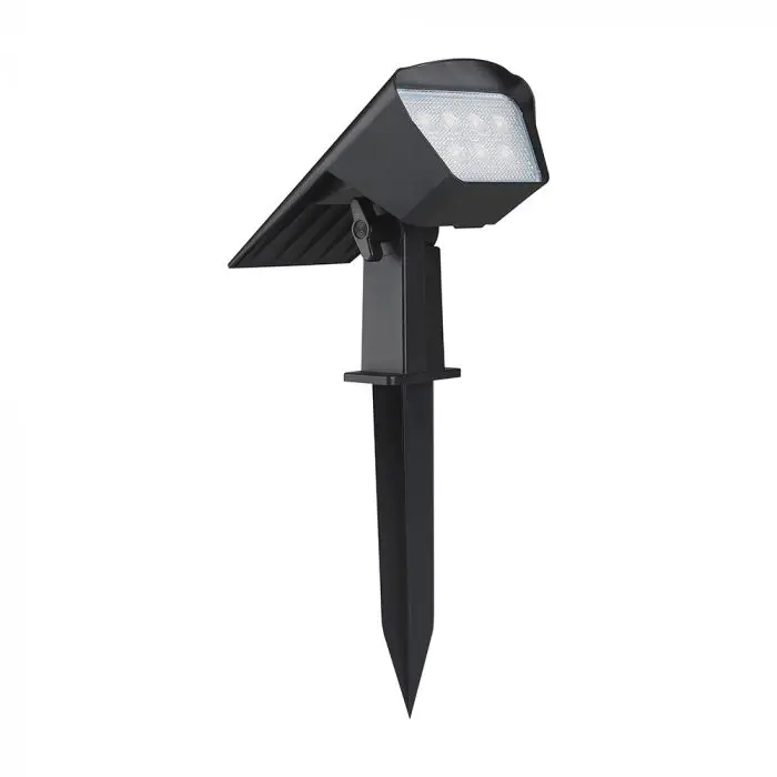 VT-10183 1.3W LED SPIKE SOLAR LED LIGHT CCT ADJUSTABLE BLACK BODY IP65