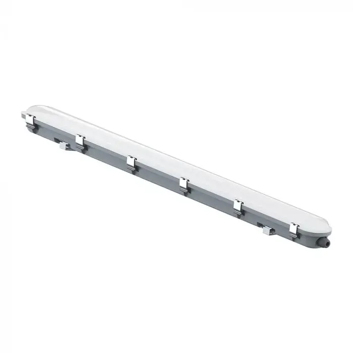 36W LED WP LAMP FITTING 120CM- EM KIT-MILKY COVER+SS CLIPS 6500K