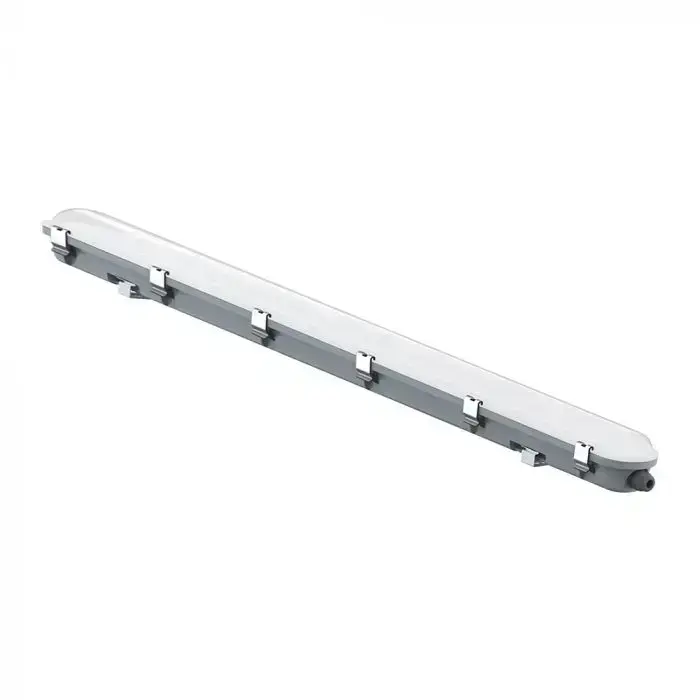 LED Waterproof Fitting Milky Cover 1500mm 48W Sensor+SS Clips 6500K