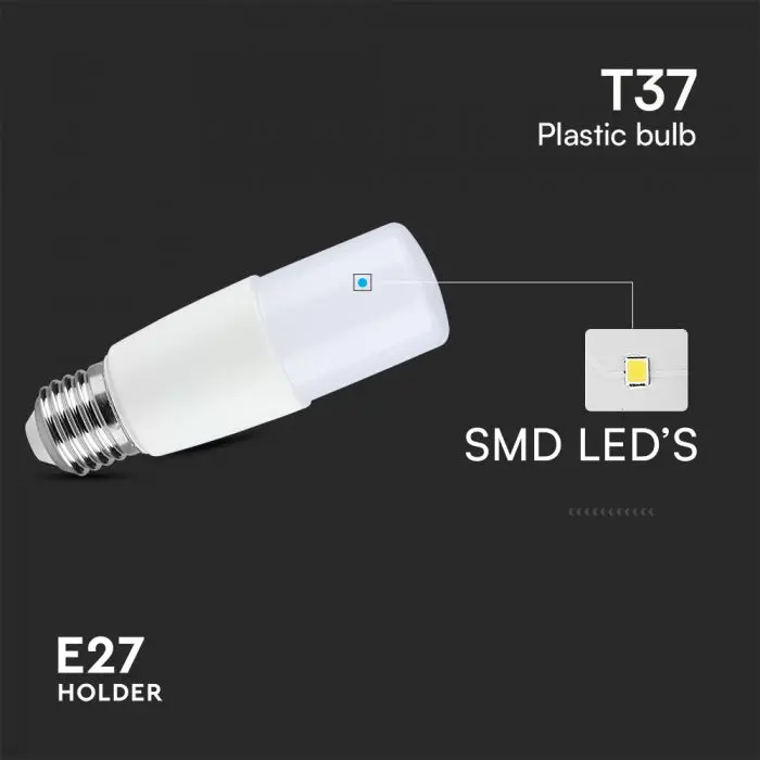 VT-237 7.5W T37 PLASTIC BULB 3000K E27