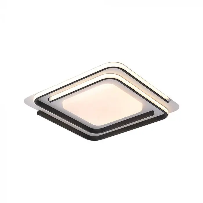 60W LED DECORATIVE CEILING LAMP CCT 3IN1 DIMMABLE IR REMOTE CONTROL WHITE+BLACK