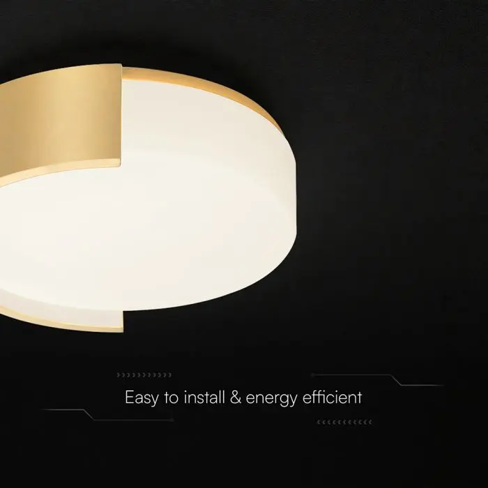 48W LED Decorative Ceiling Lamp (D450*H120mm) 3in1 Remote Control Dimmable Gold