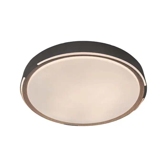 LED Designer Domelight 30W/60W/30W Remote Contron 3in1 Dimmable Yellow Wood