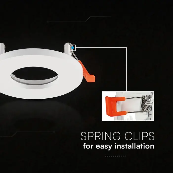 GU10 Fitting Aluminum Round White IP44