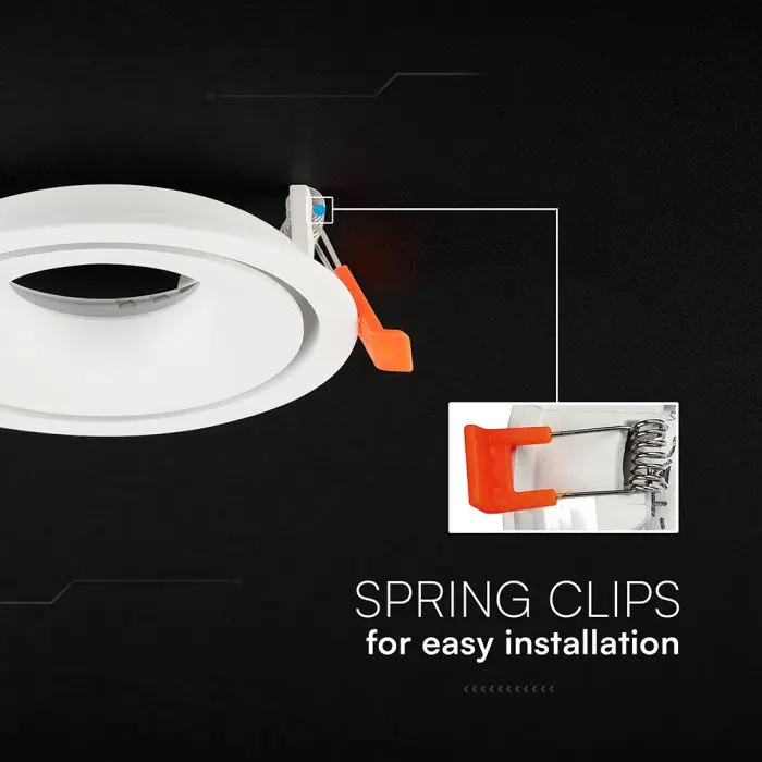 GU10 Fitting Aluminum Round White