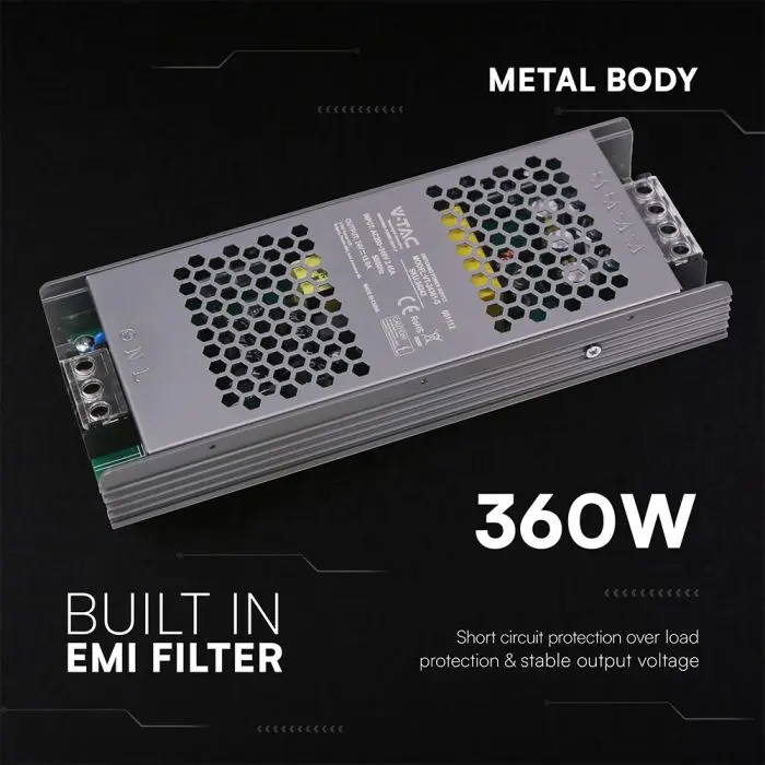 SLIM Power Supply - 360W 24V 15A IP20
