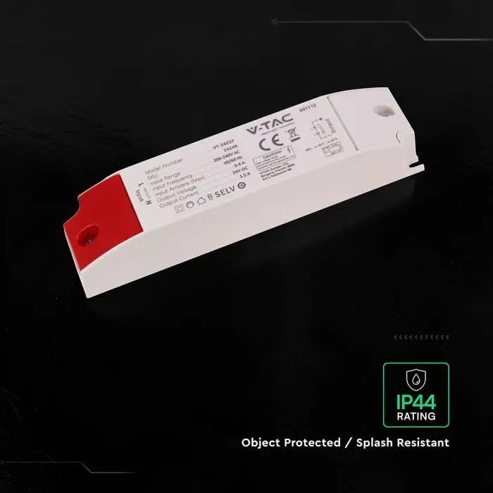 36W LED PLASTIC POWER SUPPLY 24V 1.5A IP44