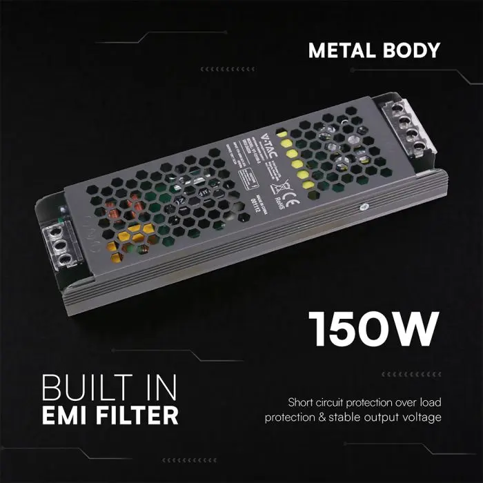 SLIM Power Supply - 150W 12V 12.5A IP20