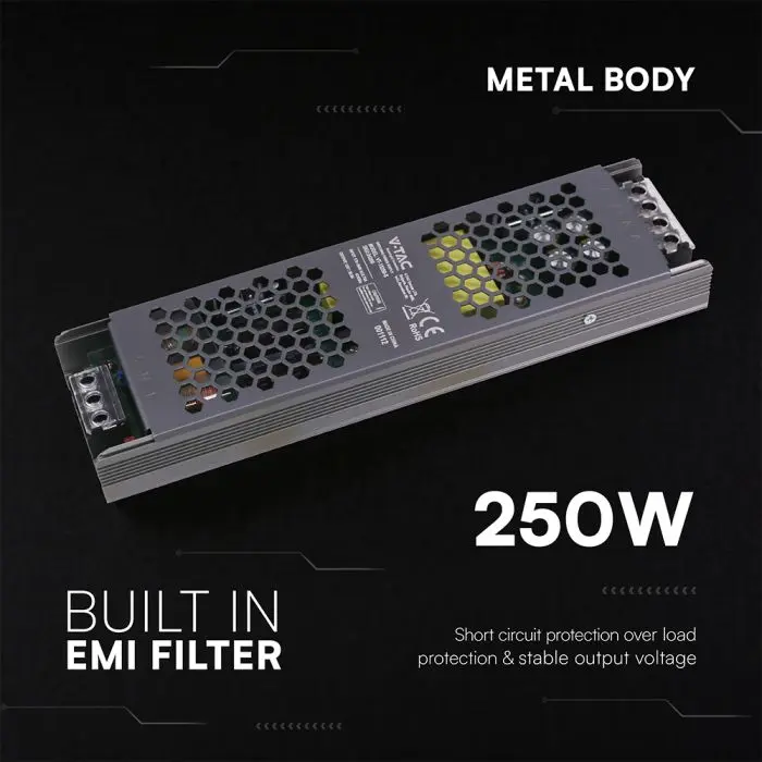 SLIM Power Supply - 250W 12V 20.83A IP20