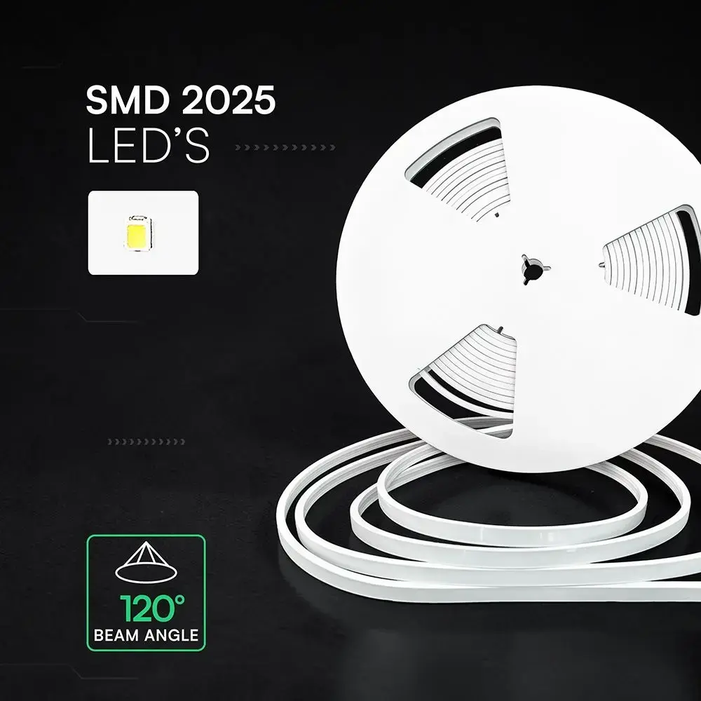 9W/M LED NEON STRIP LIGHT 3000K IP65 24V (10M/ROLL)(PRICE/M)