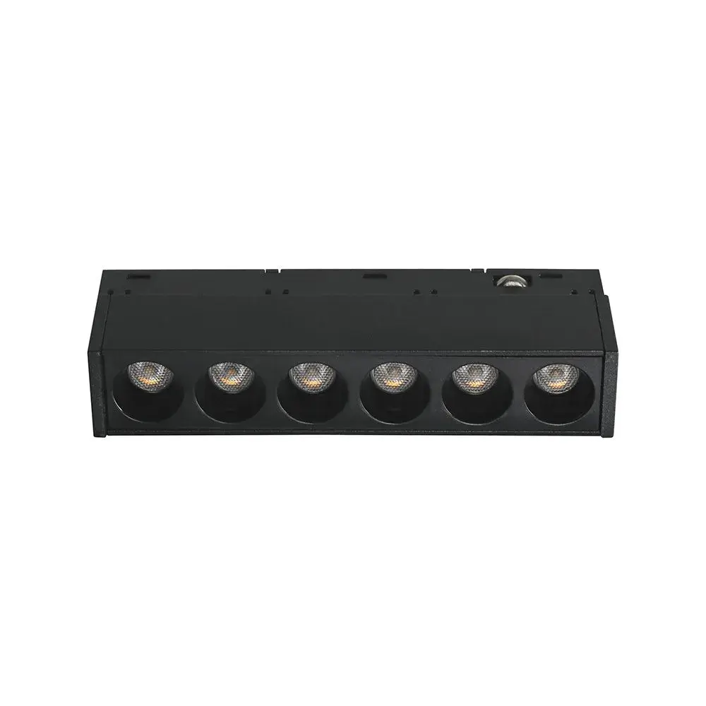 6W 48V LINEAR MAGNETIC GRILLE LIGHT ALUMINUM 6400K BLACK BODY