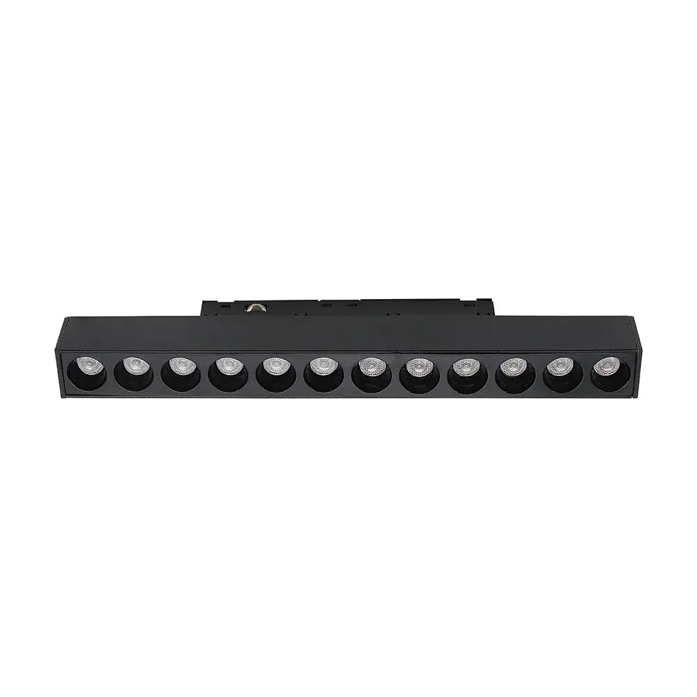 12W 48V LINEAR MAGNETIC GRILLE LIGHT ALUMINUM 6400K BLACK BODY
