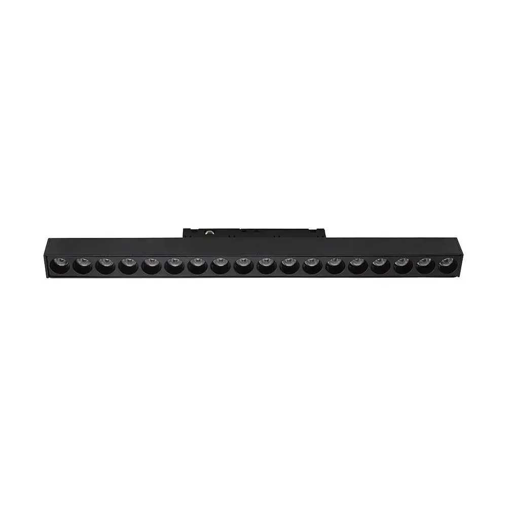 18W 48V LINEAR MAGNETIC GRILLE LIGHT ALUMINUM 3000K BLACK BODY