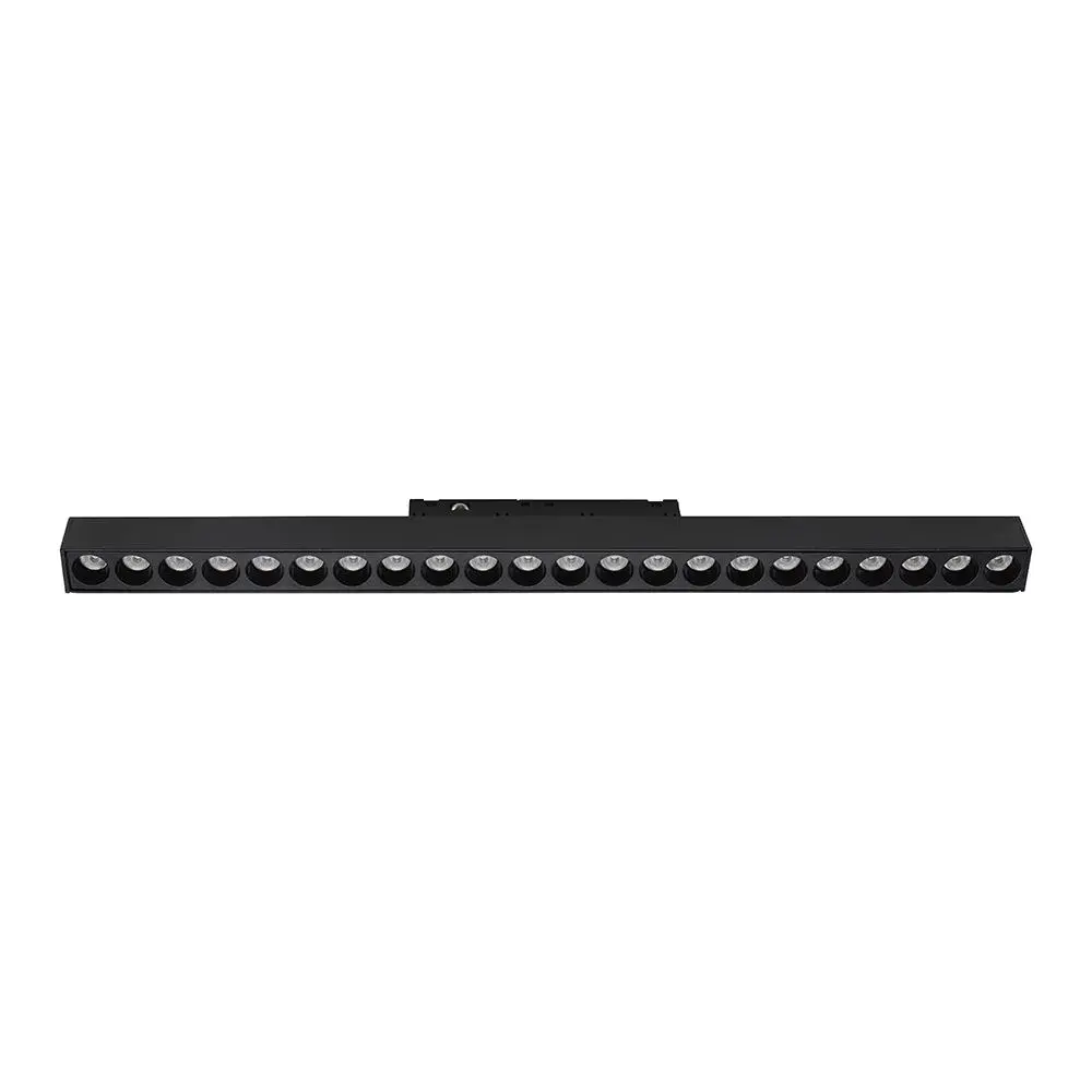 24W 48V LINEAR MAGNETIC GRILLE LIGHT ALUMINUM 3000K BLACK BODY