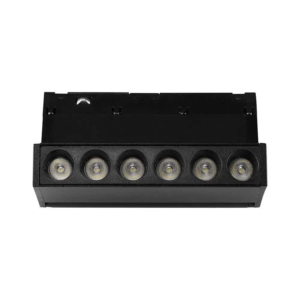 6W 48V ADJUSTABLE MAGNETIC SPOT LIGHT ALUMINUM 3000K BLACK BODY