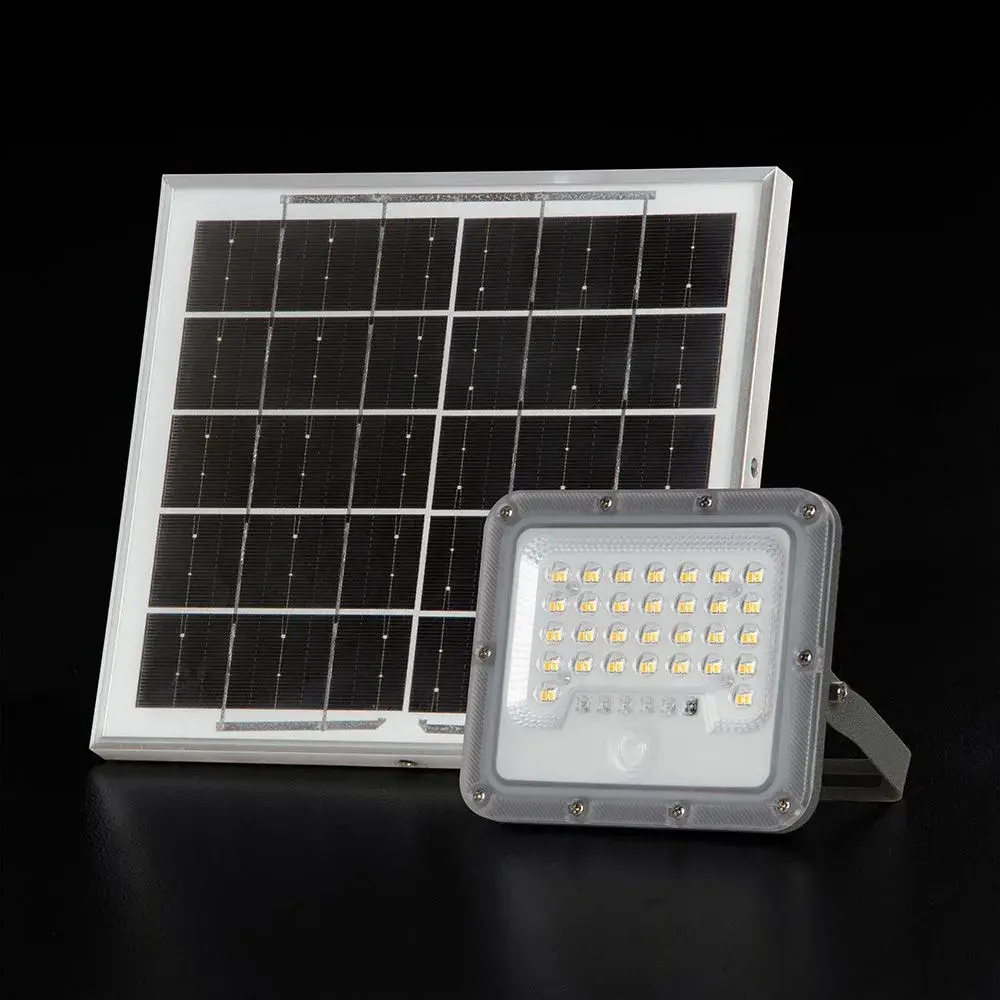 LED FLOODLIGHT WITH SOLAR PANEL & PIR SENSOR REMOVABLE LIGHT ENGINE 6000K 150LM/W IP65