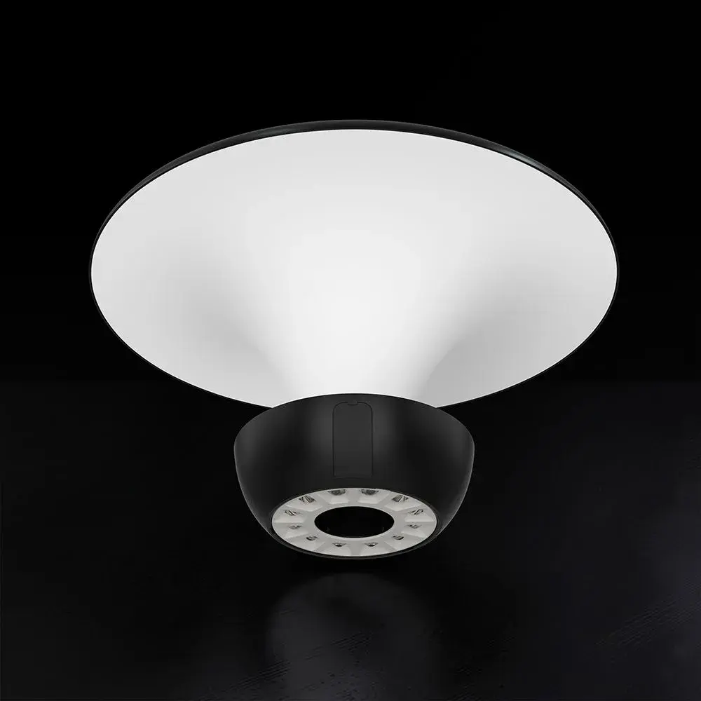 20W LED GARDEN LIGHT-LOTUS WITH LifePO4 BATTERY 6000mAh CCT:3IN1 BLACK+WHITE BODY