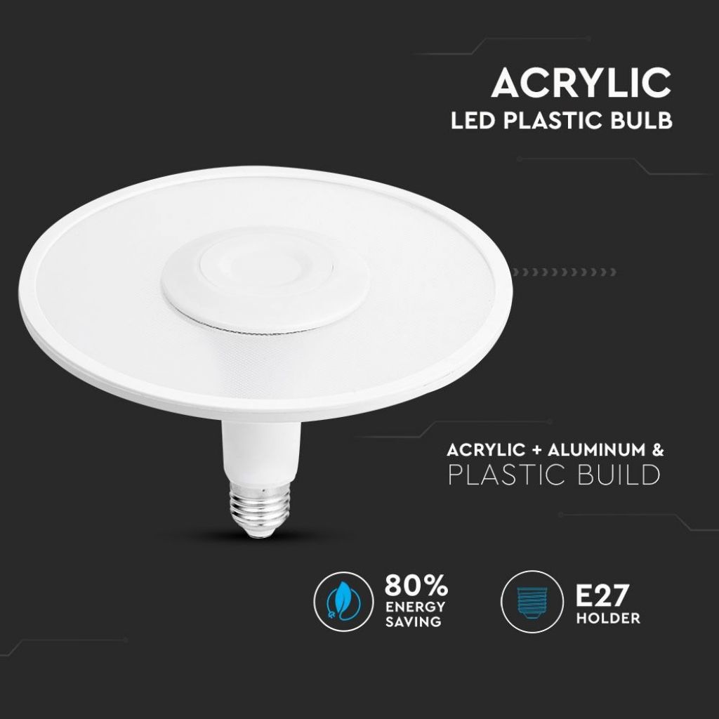 LED Bulb Samsung Chip E27 11W ACrylic UFO Plastic 6400K