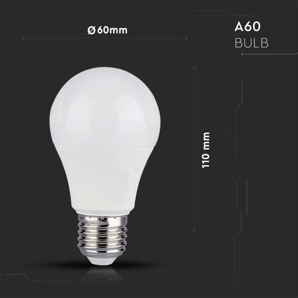 Lampadina LED E27 8,8.5W A65 Compatibile Con Google Home E Amazon Alexa Tramite App V-TAC Smart RGB E 3In1 Dimmerabile