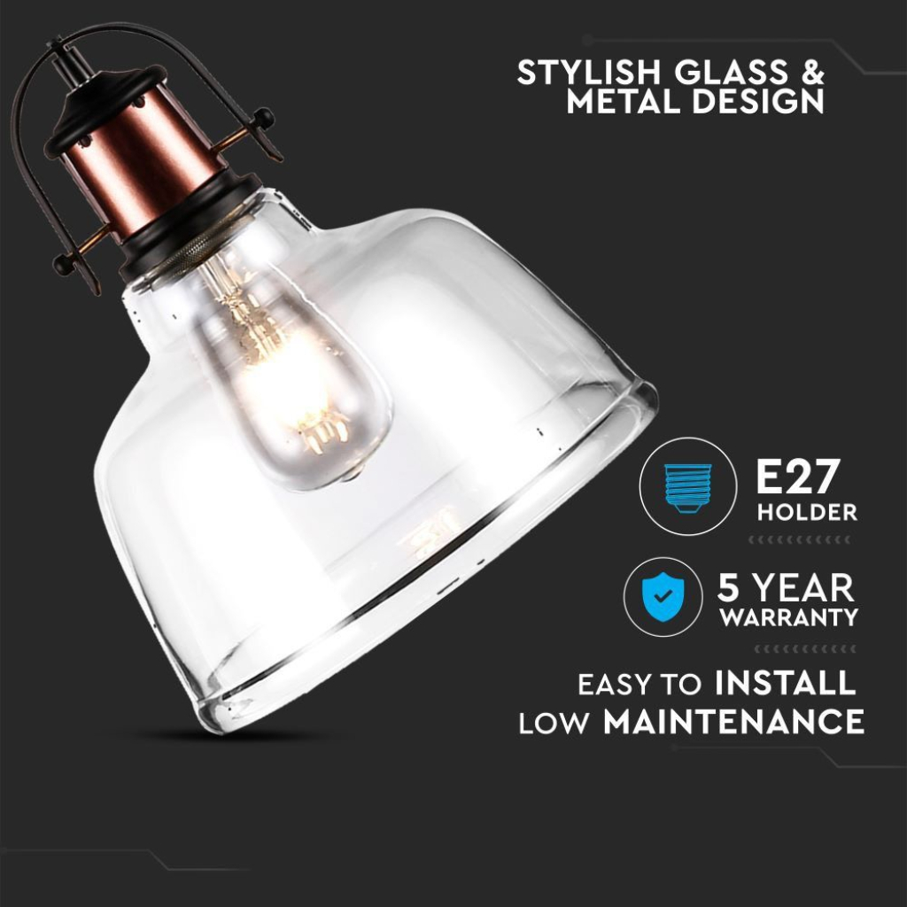 Glass Pendant Light Transparent