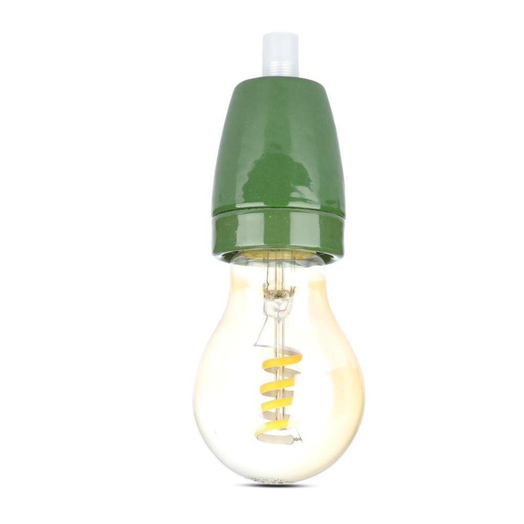 Porcelan Lamp Holder Fitting Green