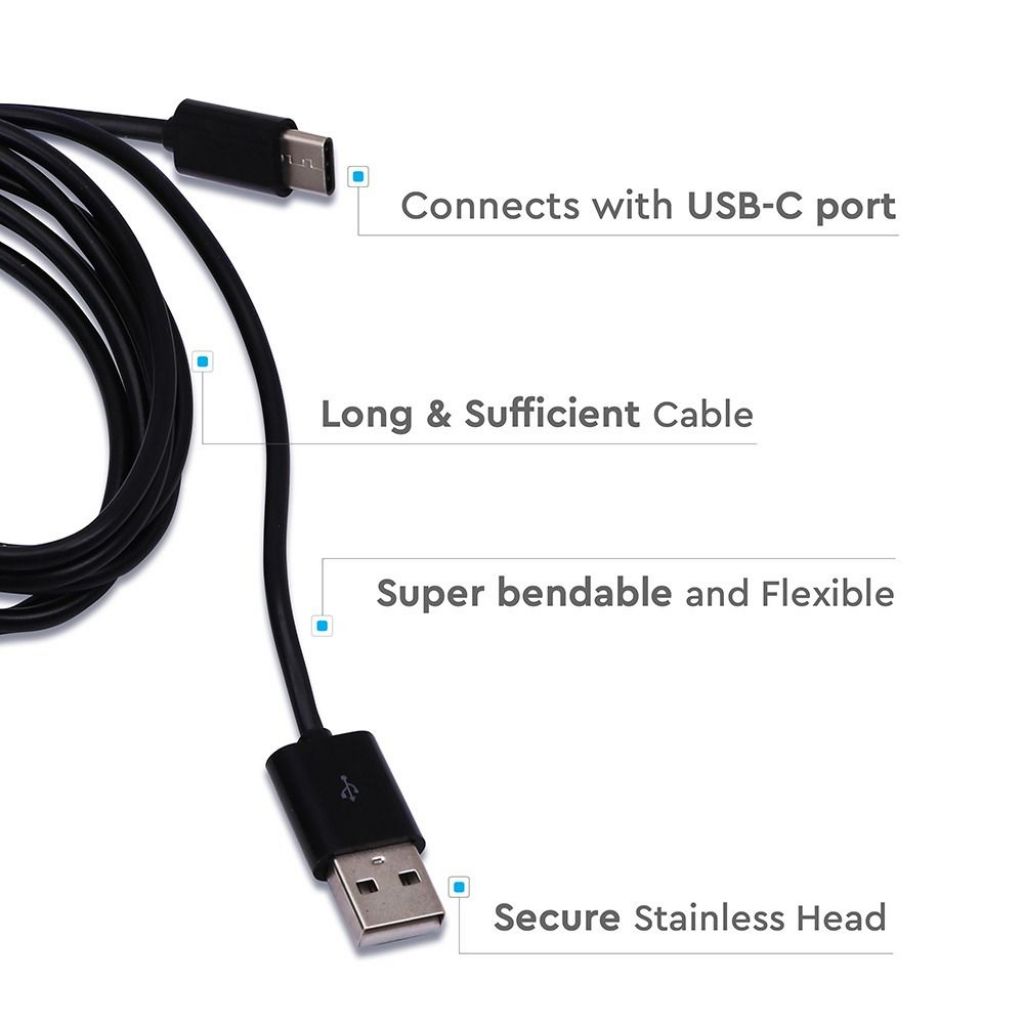 Type C USB Cable 1.5m Black