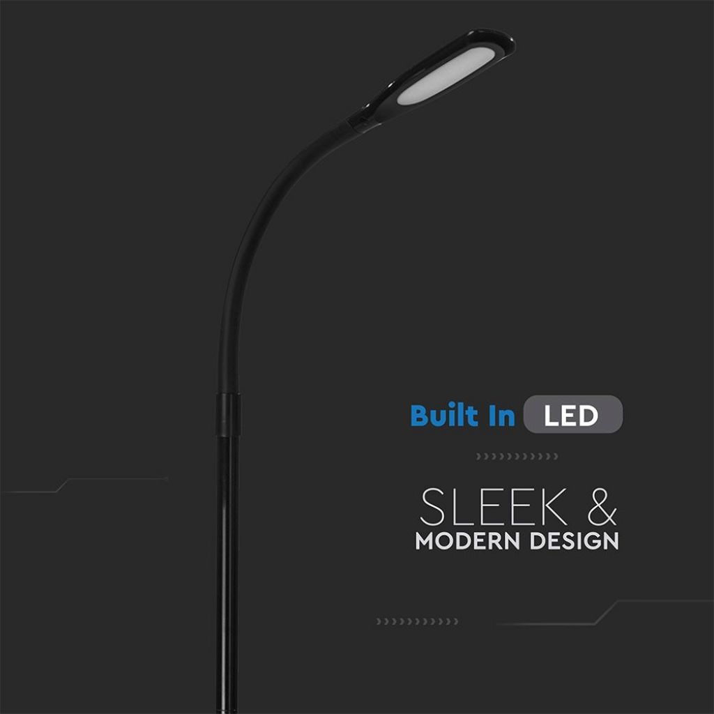 7W LED Floor Lamp Black 4000K