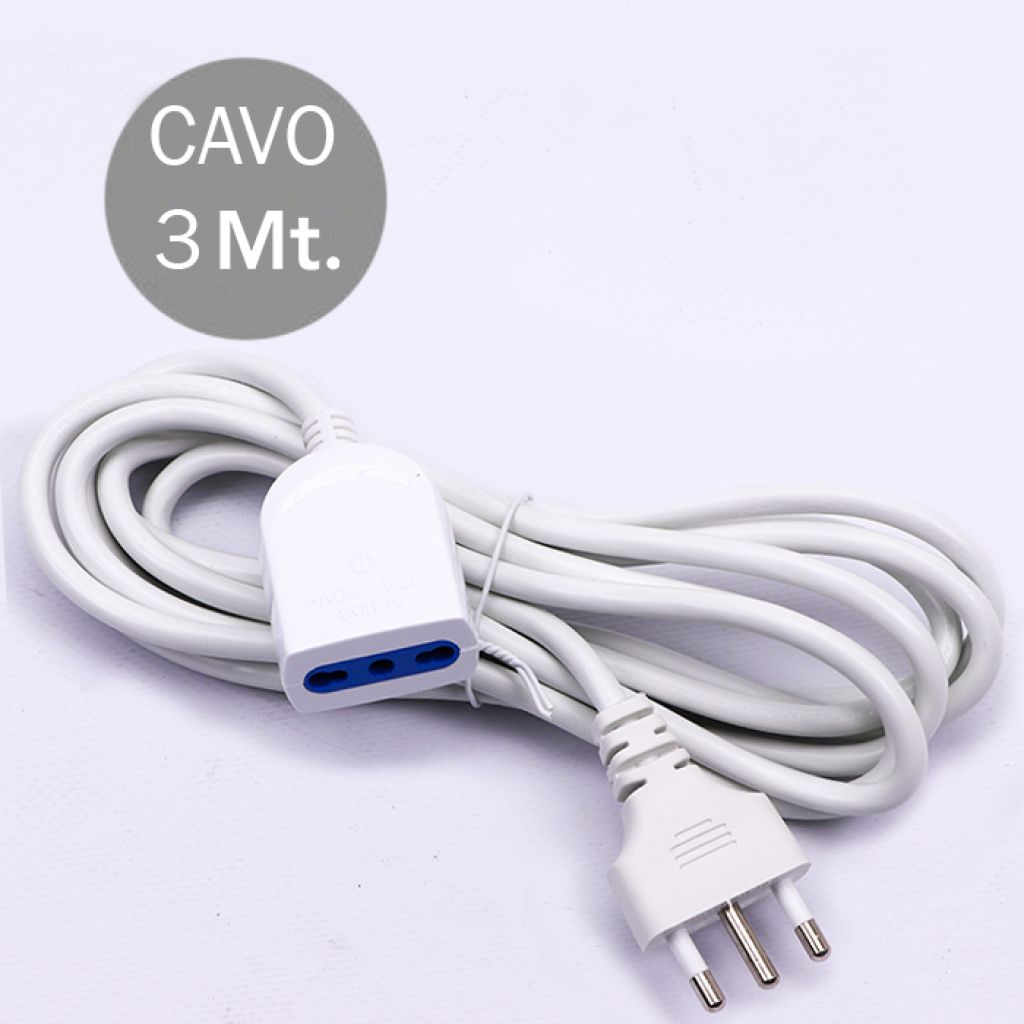 Linear Extensions Spine 16A 2P+T Socket 10/16A ​​Cable H05V F 3X1.0mmx3M