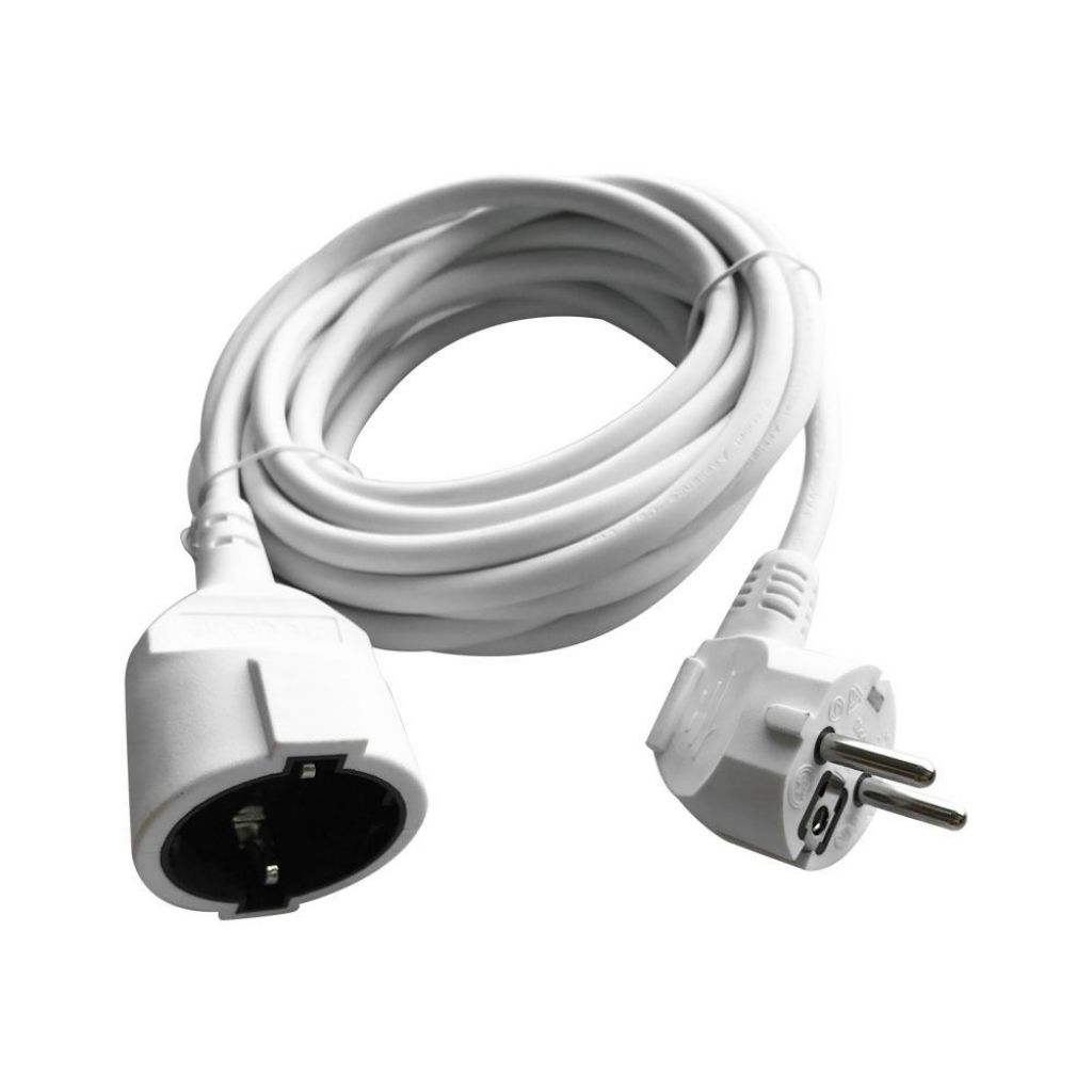 Extension Cord (3G 1.5mm 2 X 10m ) 16A , Polybag + Card White