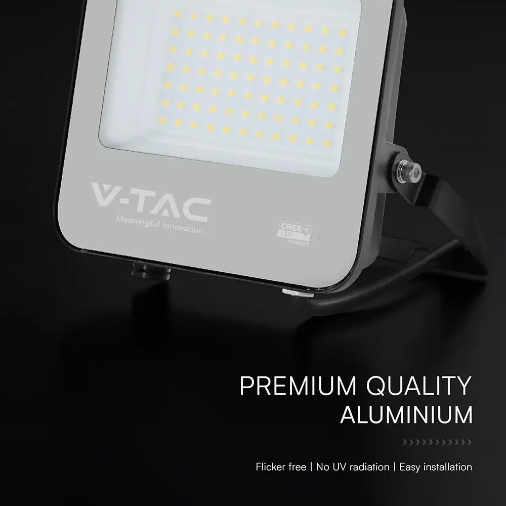 50W LED FLOODLIGHT WITH CREE CHIP CCT:6500K BLACK BODY GREY GLASS 6YRS WARRANTY 185LM/W