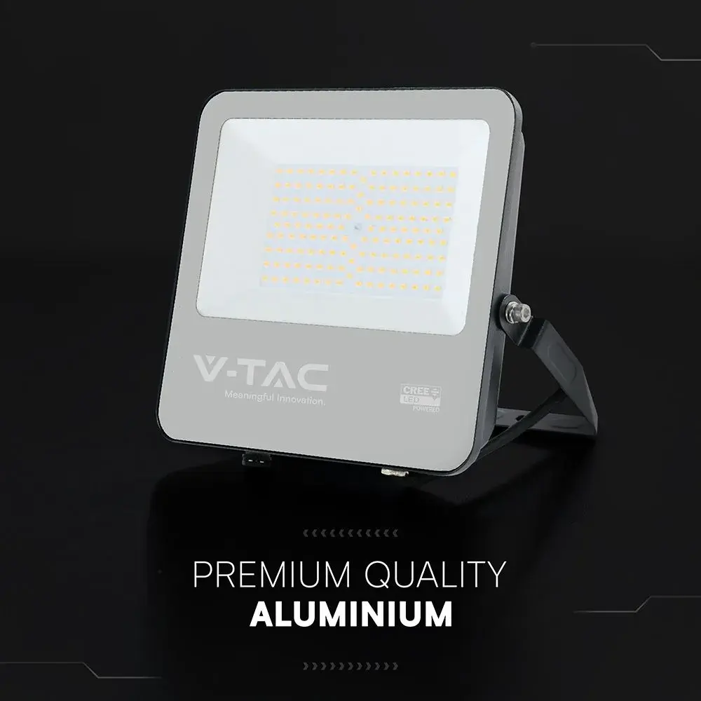 100W LED FLOODLIGHT WITH CREE CHIP CCT:4000K BLACK BODY GREY GLASS 6YRS WARRANTY 185LM/W