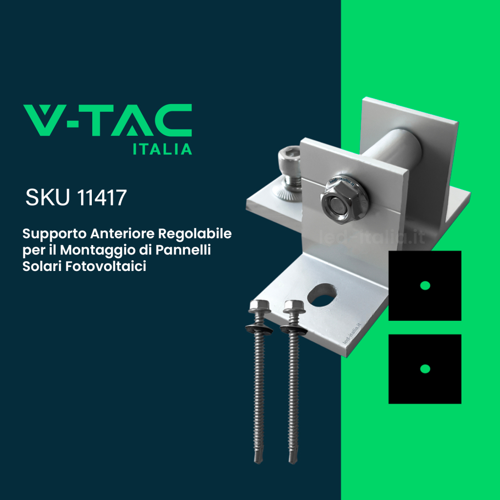 Profilo Alluminio Solare M8 Profilo Solare In Alluminio M8 Orientabile - Scanalatura Per Installazioni Fotovoltaiche - Drimakon Guida Orientabile Per Pannelli Fotovoltaici - Foto 9